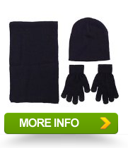 Products AshopZ Adult Acrylic knit set, Scarf Beanie and Touchscreen Gloves